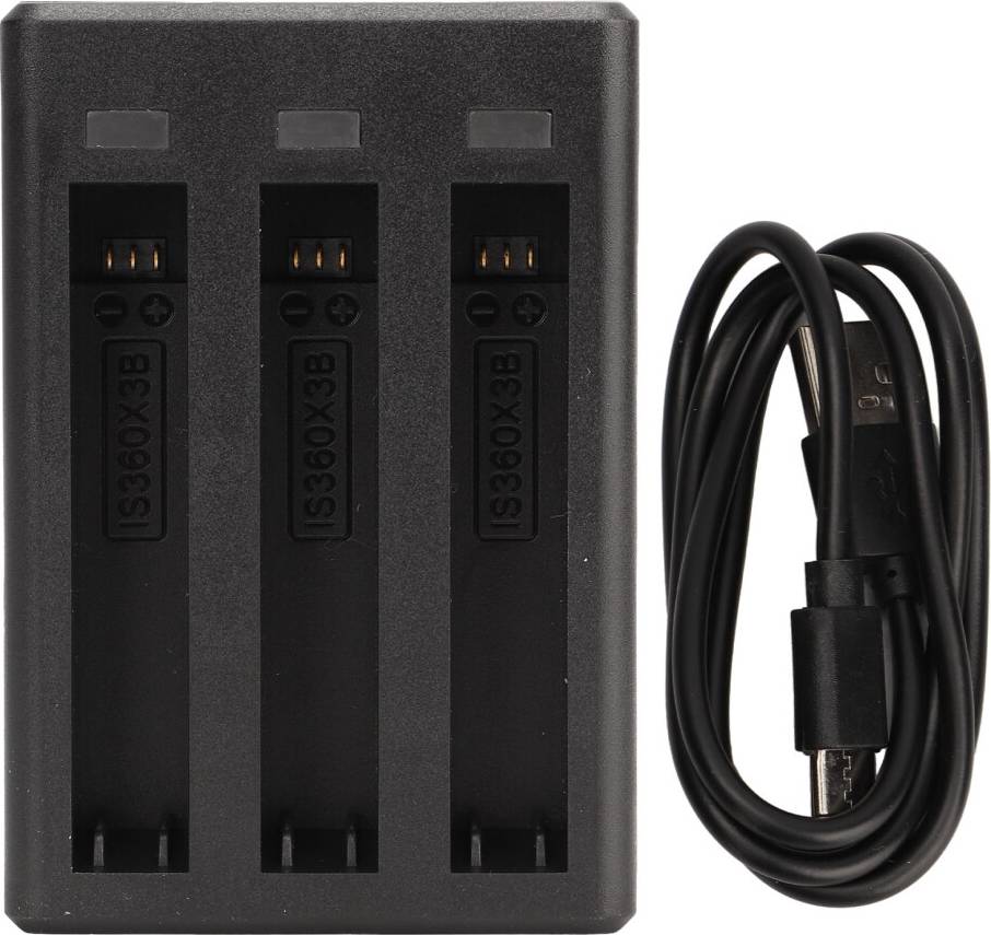 3 Slots Action Camera Charger LED Multi Protection