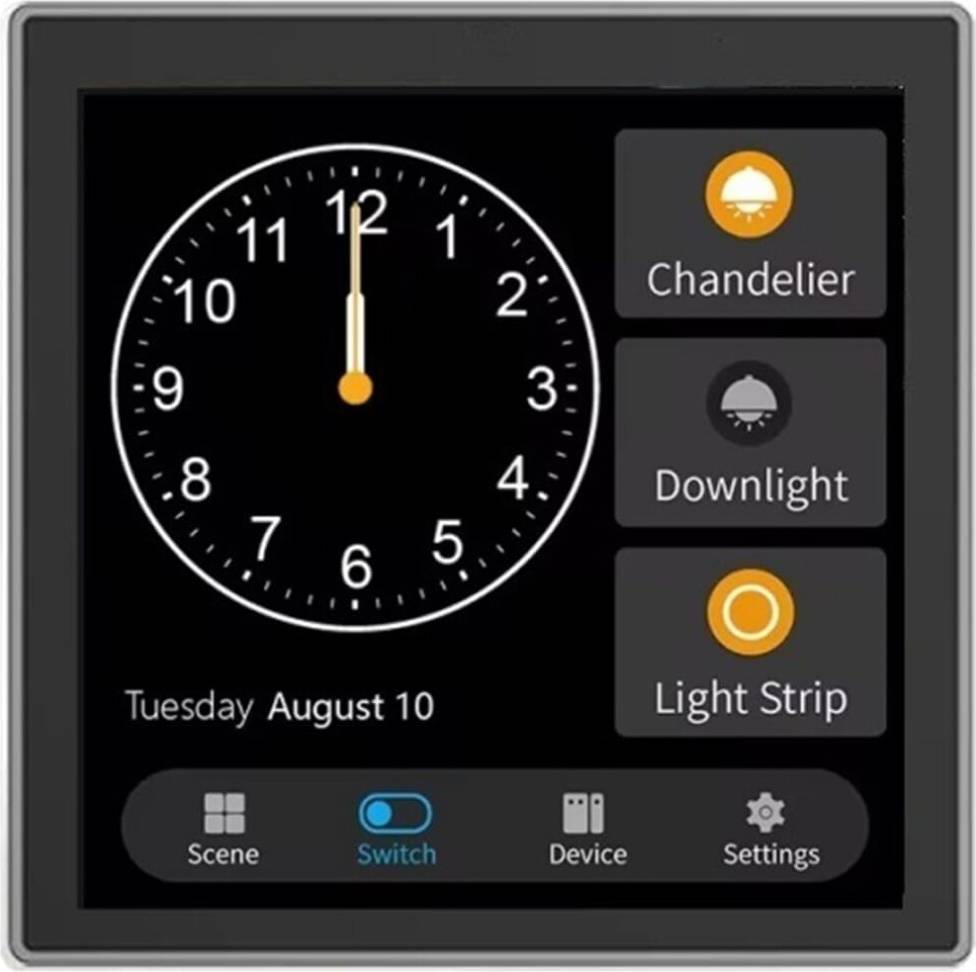 Zigbee Smart Touch Screen Light Switch
