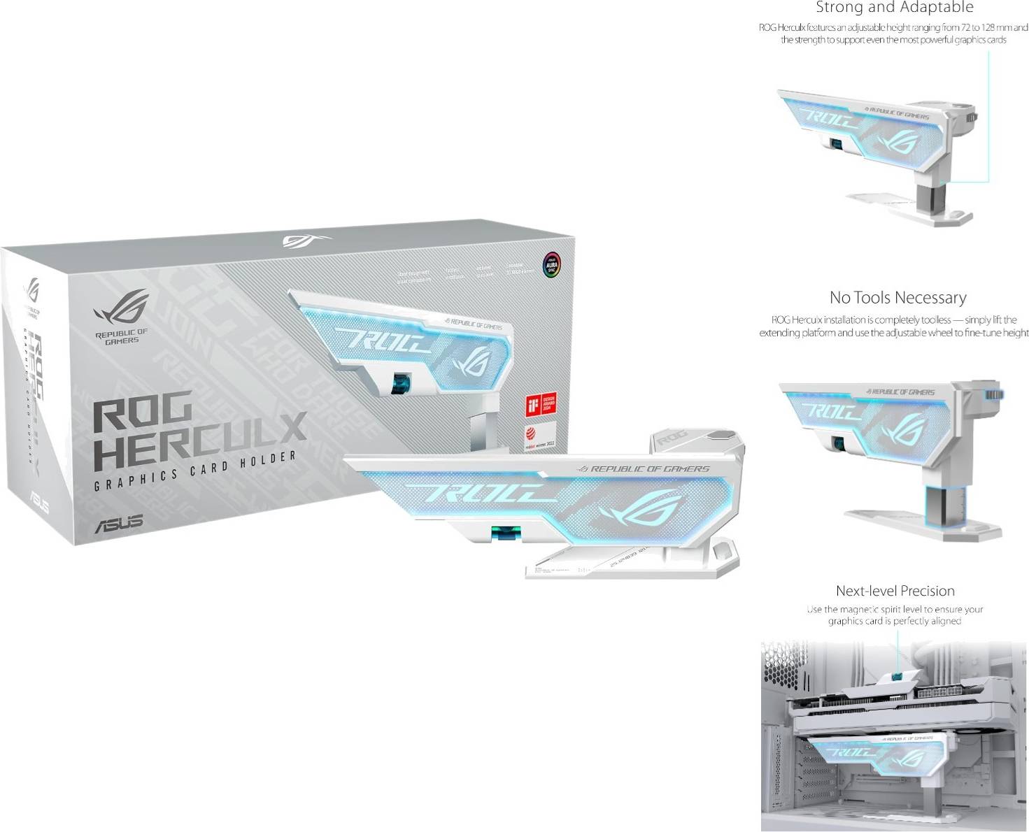 ASUS ROG Herculx Graphics Card Holder White Edition