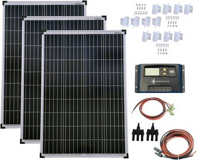 Solartronics Set 3x 100W Poly Solar Module 20A Charge Yellow