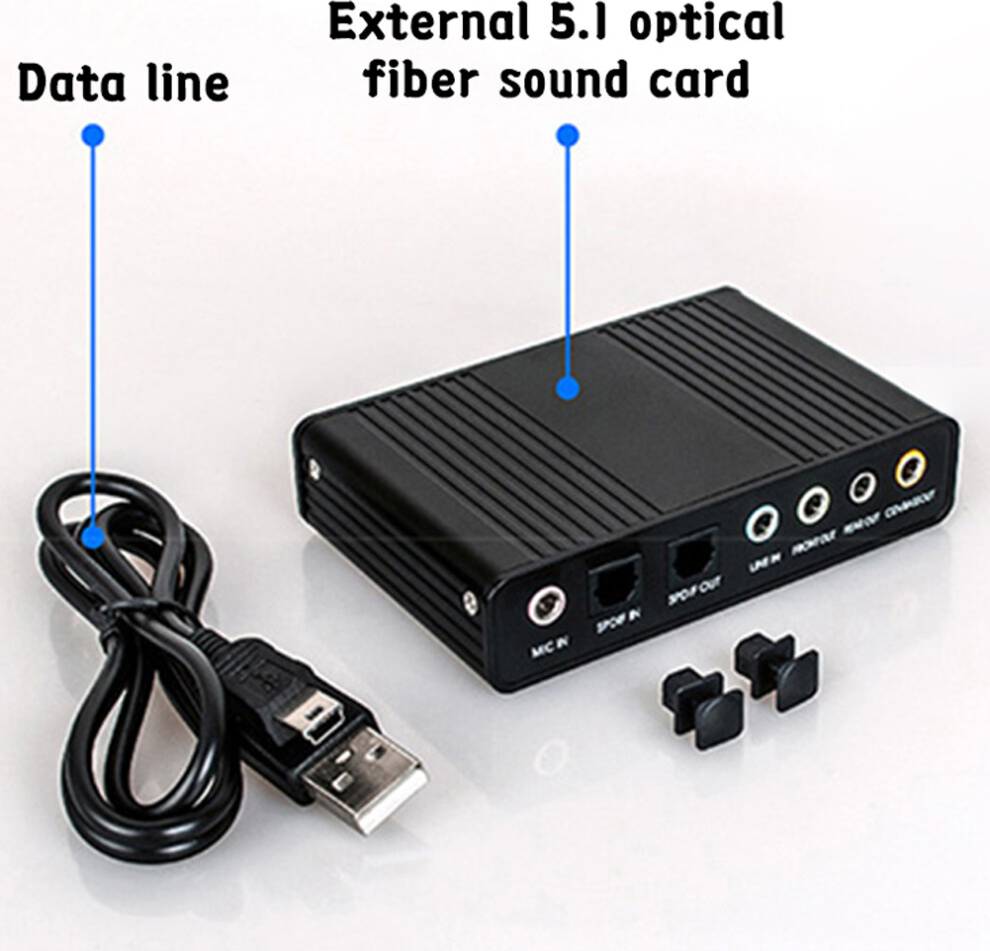 External Optical Fiber USB 5.1 Sound Card