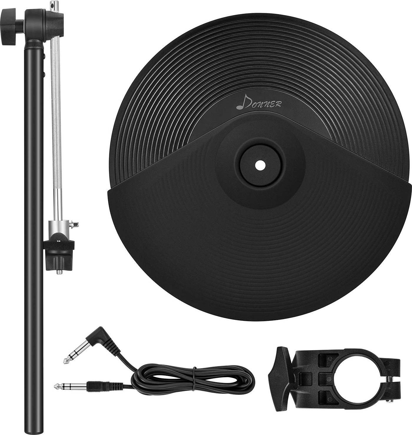 12 Inch Extended Cymbal Pad with Rack Clamp