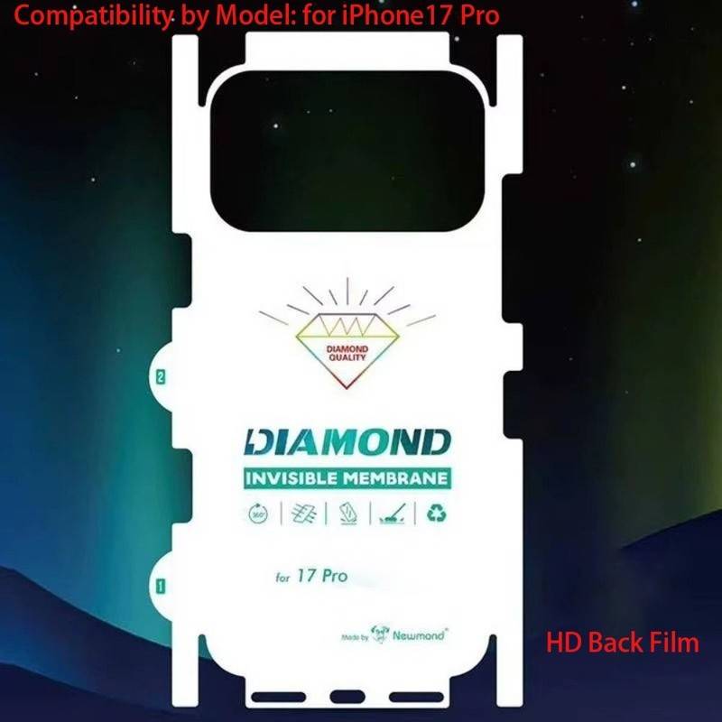 HD Clear Back Screen Protector iPhone 17 Pro