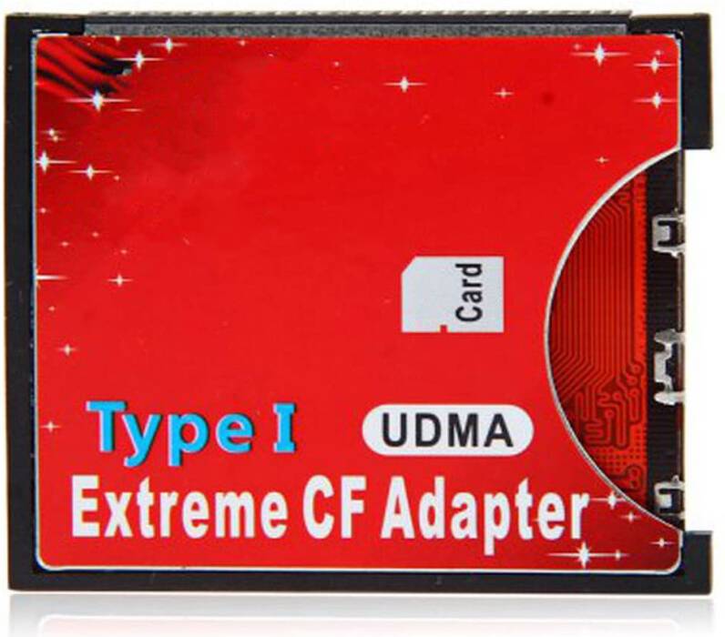 CY Dual Slot TF MicroSD To Type I Compact Flash Card Adapter