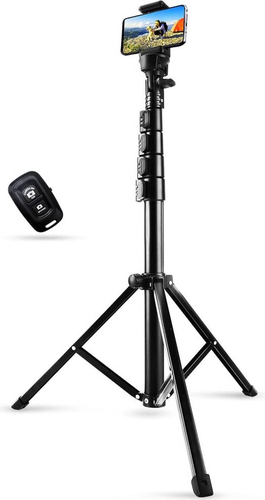 Phone tripod 62 Inch Extendable Cell Phone Tripod