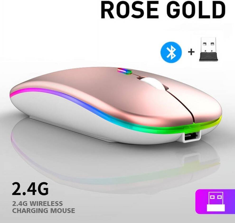 5.0 Wireless USB Rechargeable RGB Mouse