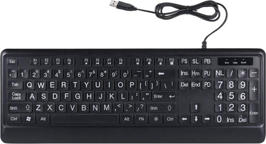Large Print USB LED Computer Keyboard