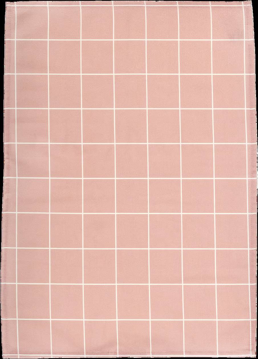 Muurla Checks Stripes 50x70 cm Rosa Kökshandduk Rosa