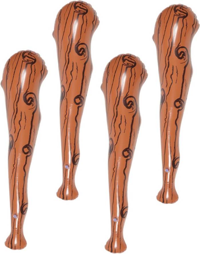 4pcs Inflatable Baseball Bat Wood Grain