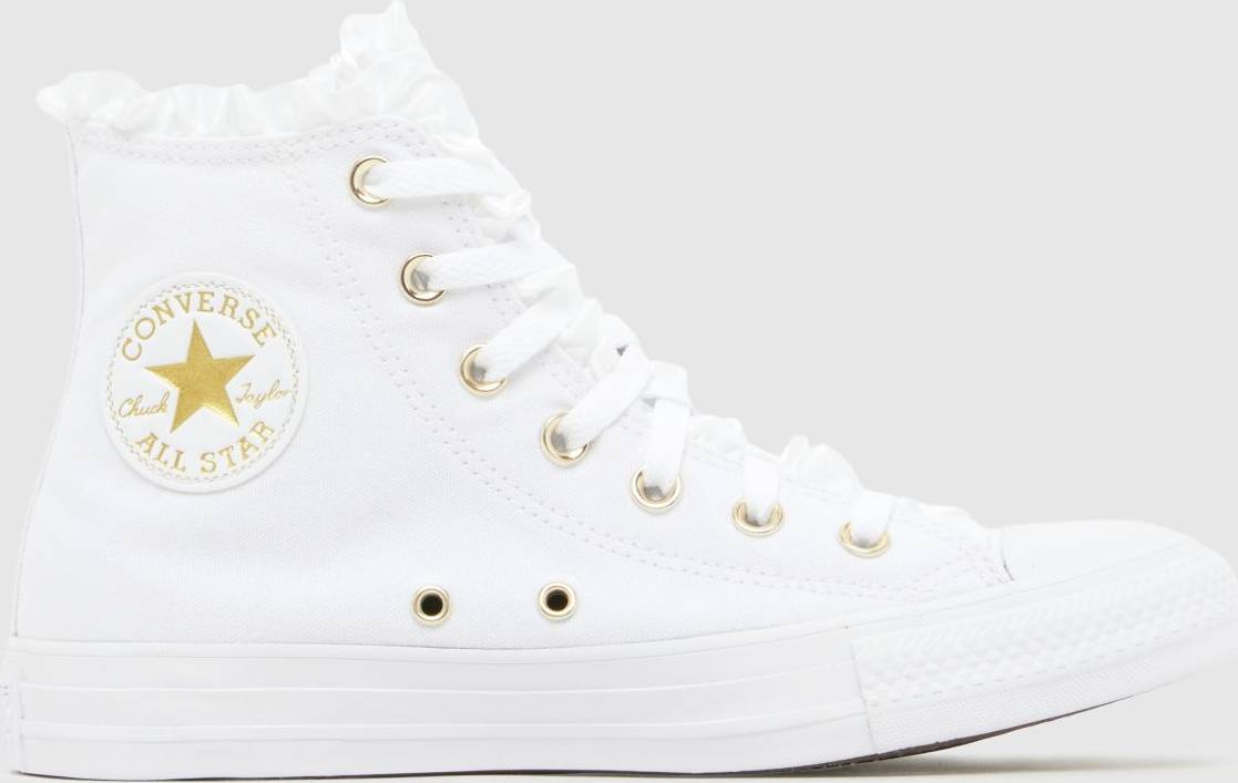 Converse All Star Hi Ruffles Trainers - White