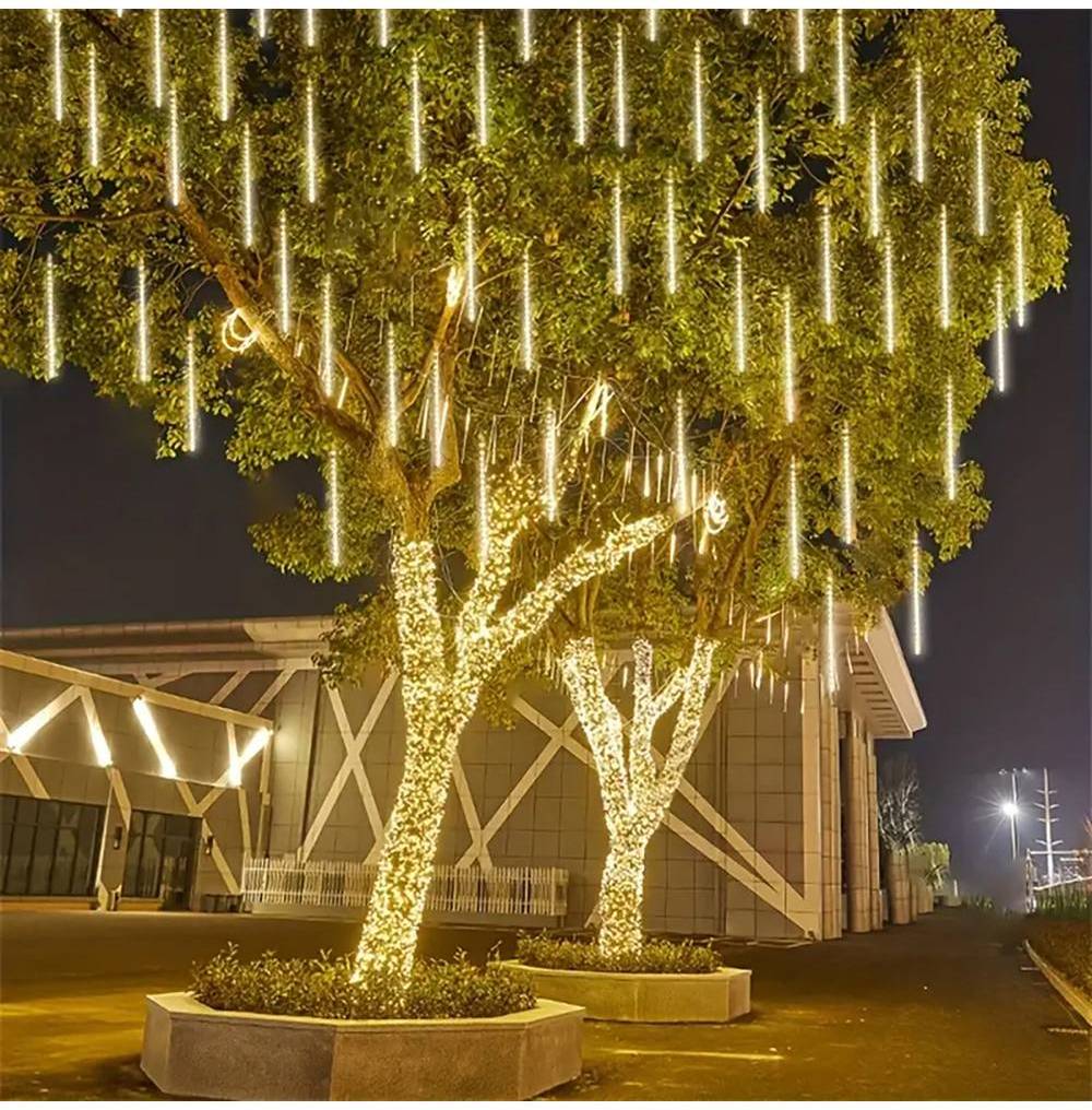 Living and Home Solar-Powered Meteor Shower Lights Remote Control String Light