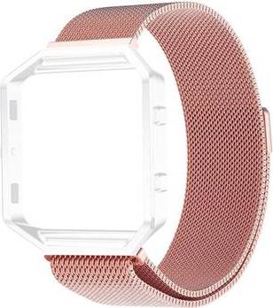 Fitbit Blaze Klockband Rostfritt Stål - Rosa