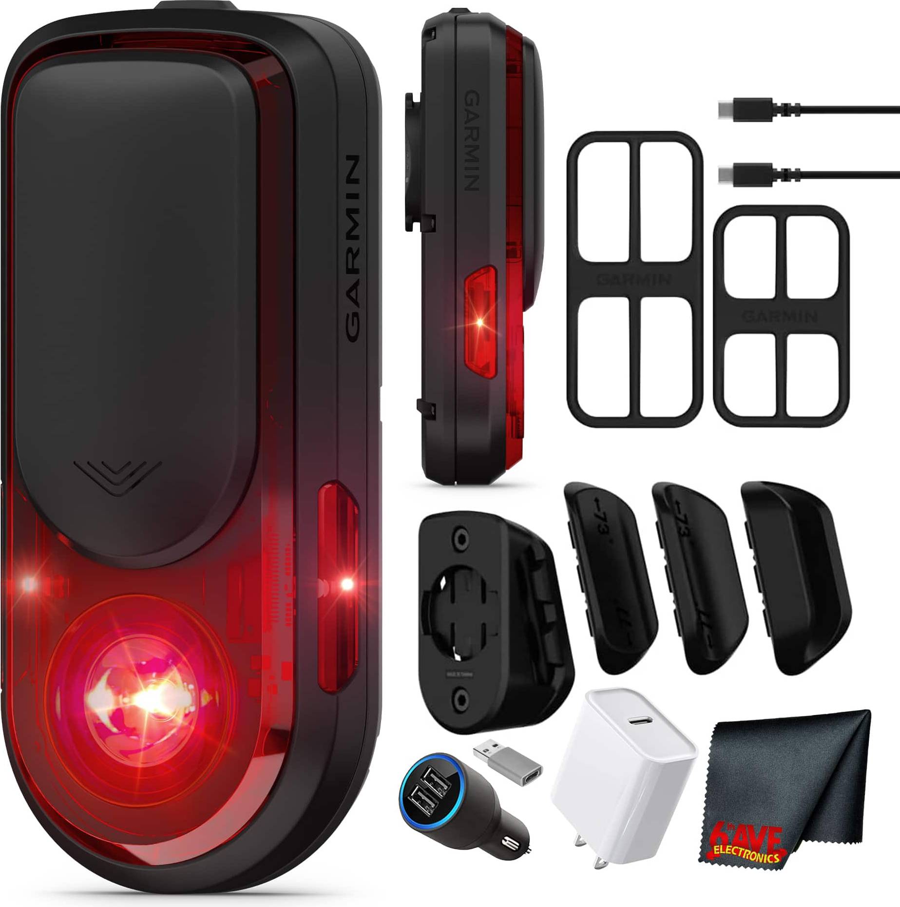Garmin varia Garmin Varia RearVue 820 Advanced Rearview Radar Tail Light Bundle Black