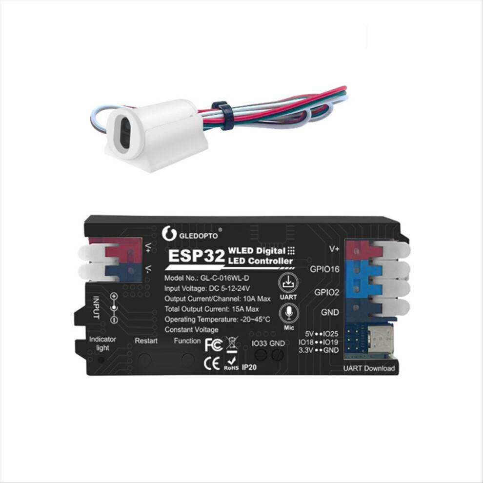 ESP32 WLED LED Controller Med IR Switch