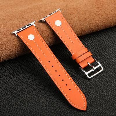 Apple Watch Rivet Decor Leather Band