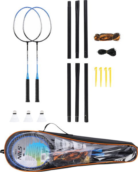 Northix Badminton Set 2 Rackets 3 Shuttlecocks Mesh Cover