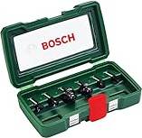 Bosch 6-Piece Tungsten Carbide Router Bit Set