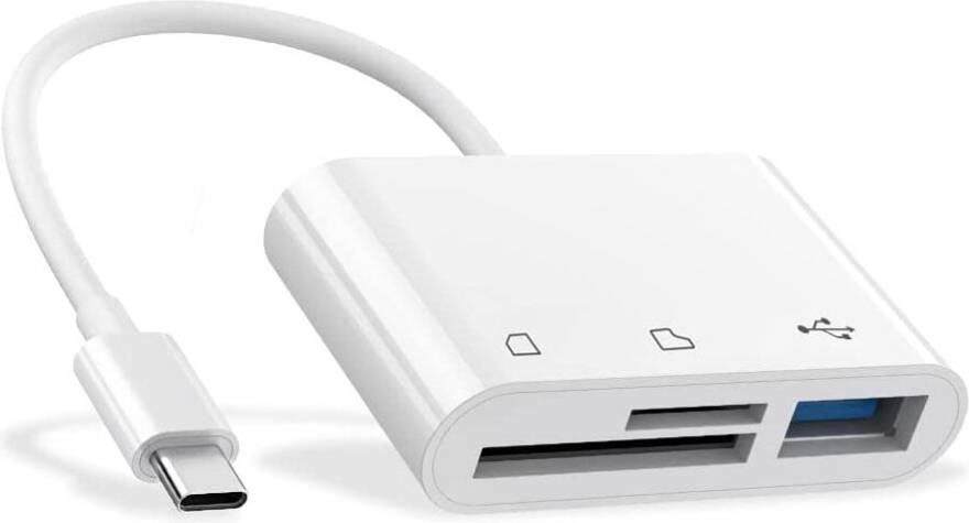 3-in-1 USB Camera Card Reader Adapter