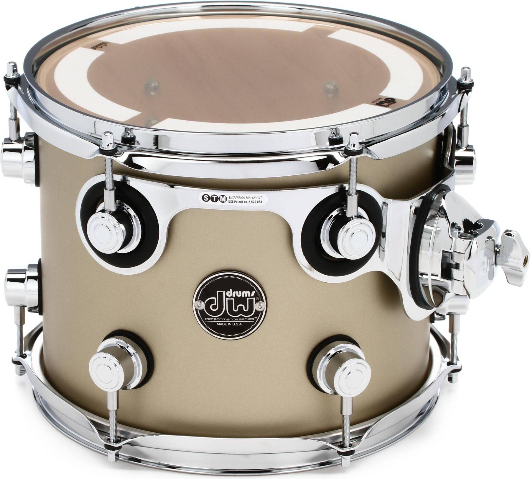 DW Performance Series Mounted Tom 8 Inch x 10 Inch Gold Mist
