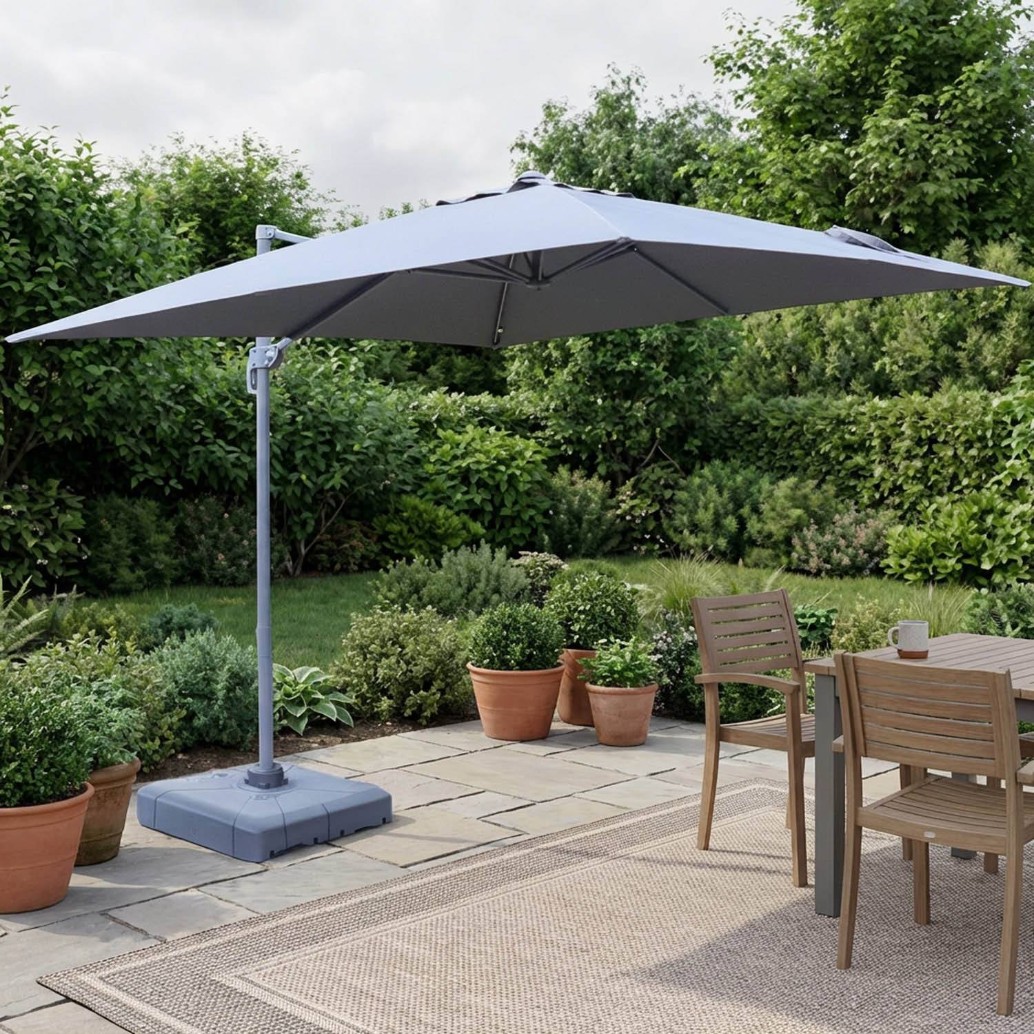 Roma Rectangular Parasol Grey