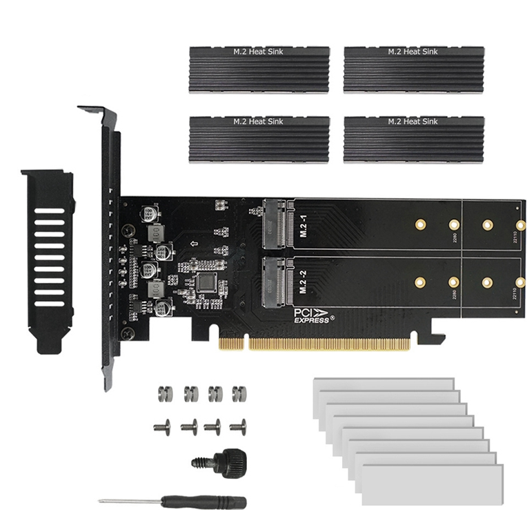 PCIe To M2 NVME M Key SSD Add Card