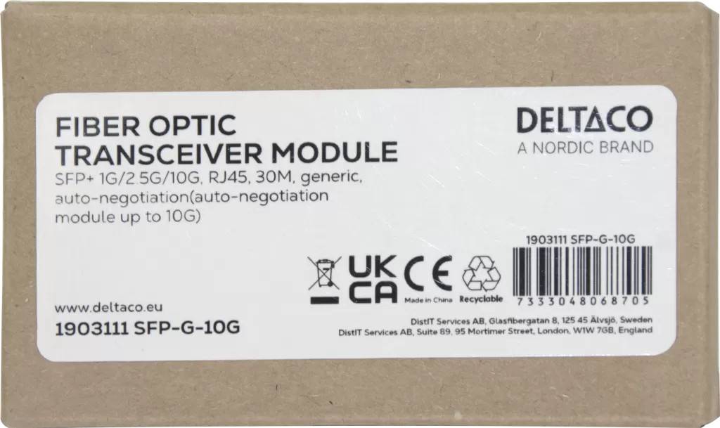 Sfp +rj45 10g Deltaco SFP+ Transceiver Modul 1G 2.5G 10G RJ45 30m