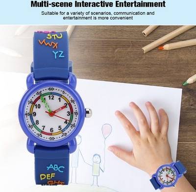Kid Waterproof Cartoon Watch Letter Pattern