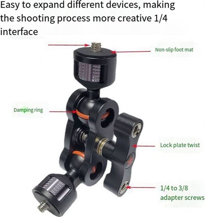 Magic Arm 1/4 Inch Universal Camera Video Monitor Mount Adapter