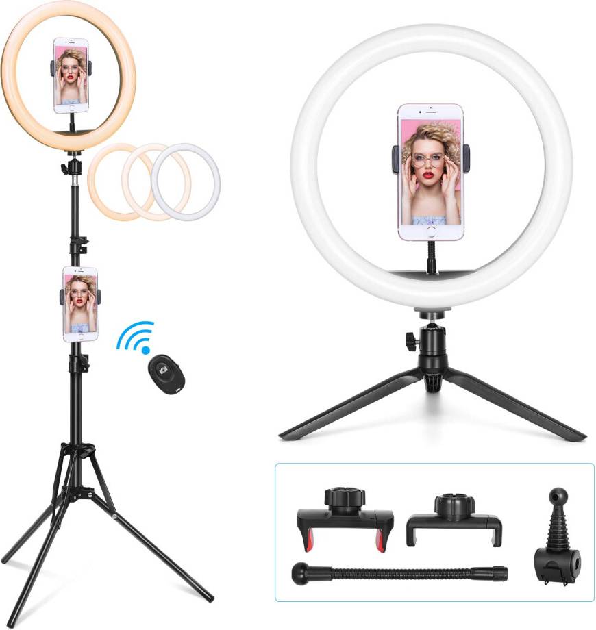 Studio arm 12 Inch LED Ring Light with Boom Arm