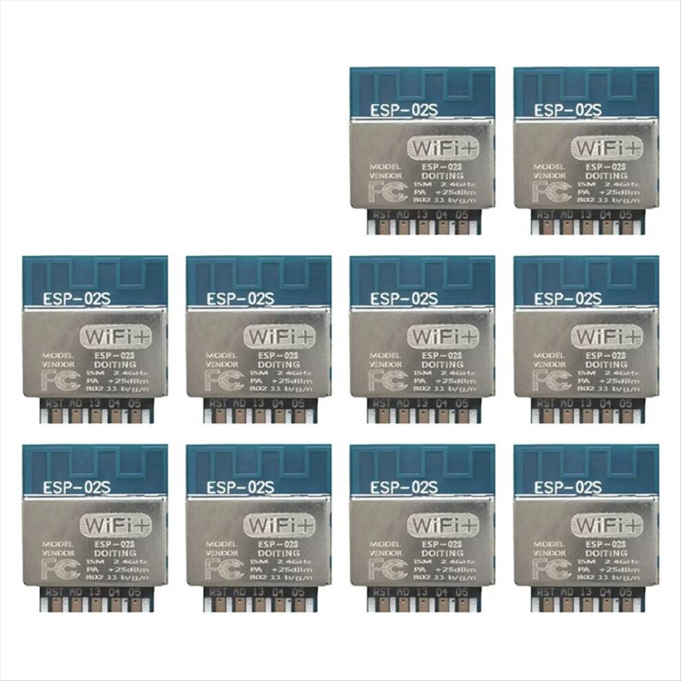 ESP-02S Wi-Fi Module Serial Golden Finger Package 10Pcs