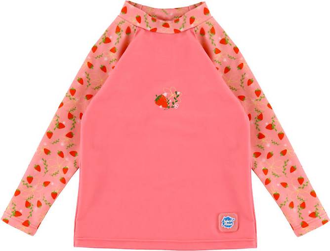 Long Sleeved Sun Protection Rash Top - Light Red