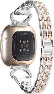 Fitbit sense 3 Fitbit Sense Versa 3 Rhinestone 5-Bead Metal Strap