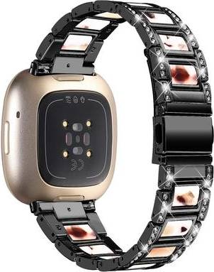 Fitbit sense 3 Fitbit Sense Versa 3 Rhinestone Décor Resin Block Watch Strap