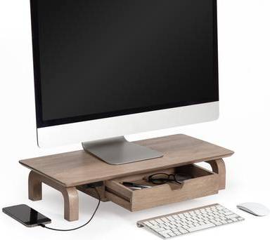 Monitor stand with storage Jani Wood Monitor Stand Riser Desk