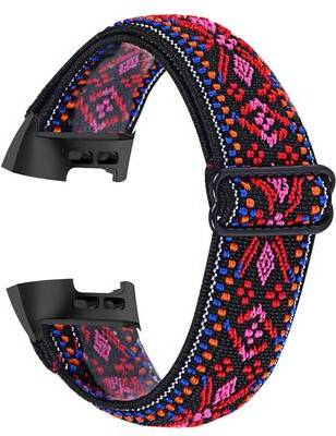 Fitbit Charge 4 Elastic Nylon Pattern Strap