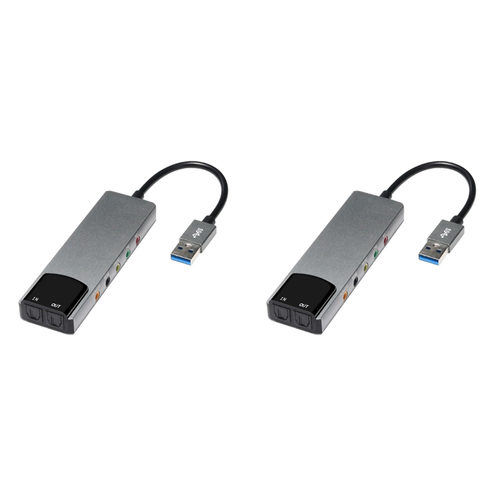 Jojomino 6-In-1 Computer Sound Card 5.1 USB