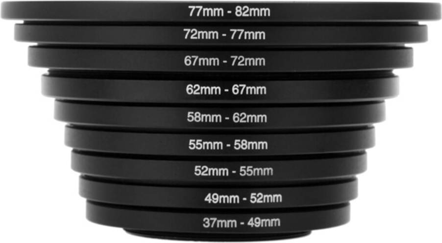 9pcs Step Up Down Filter Set