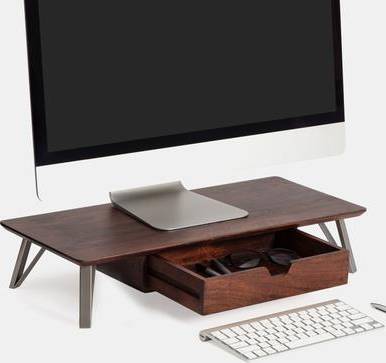 Monitor stand with storage Jani Wood Monitor Stand Riser Desk
