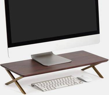 Monitor stand with storage Jani Wood Monitor Stand Riser Desk