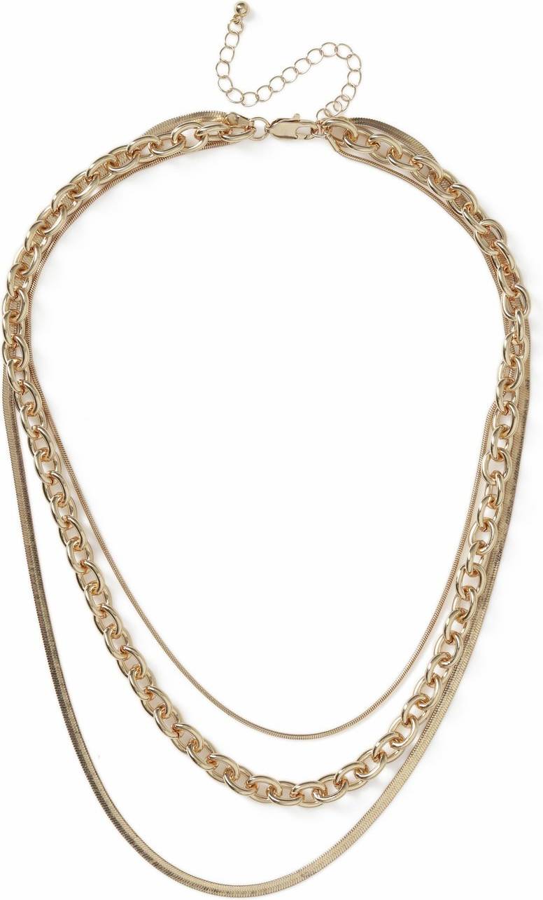 Chunky gold necklace Freedom Gold Chunky Paperlink Layered Chain