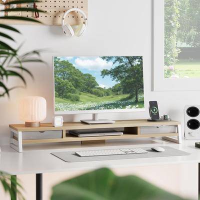 Fenge Dual Monitor Stand Riser 42.5x9.2x5.4 Inches