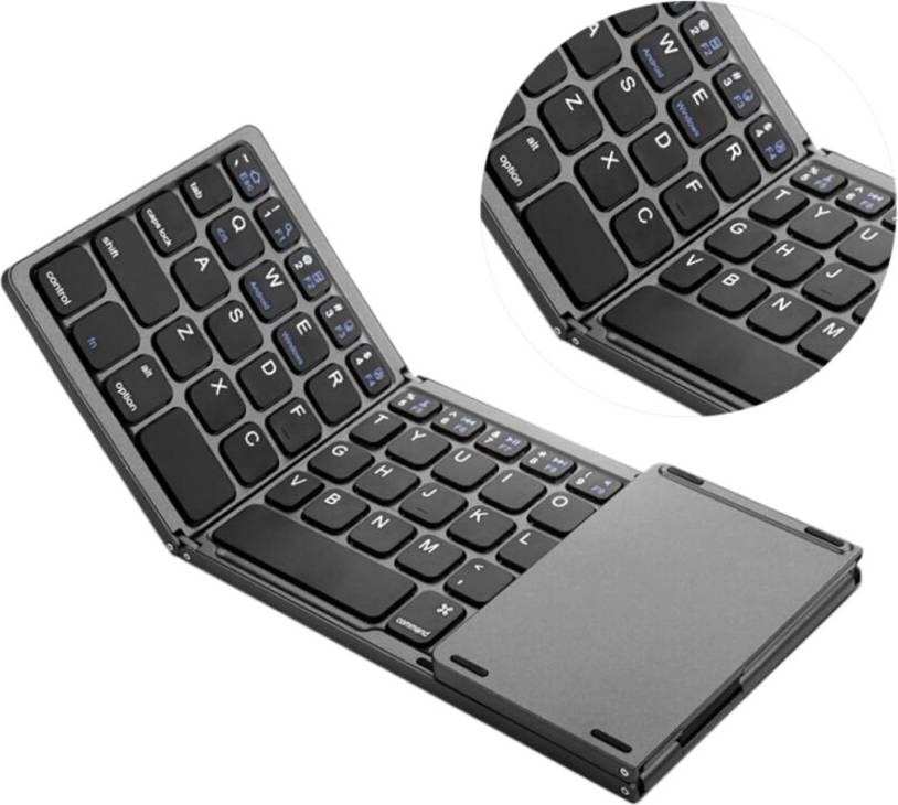 Portable Foldable Wireless Keyboard With Touch Pad