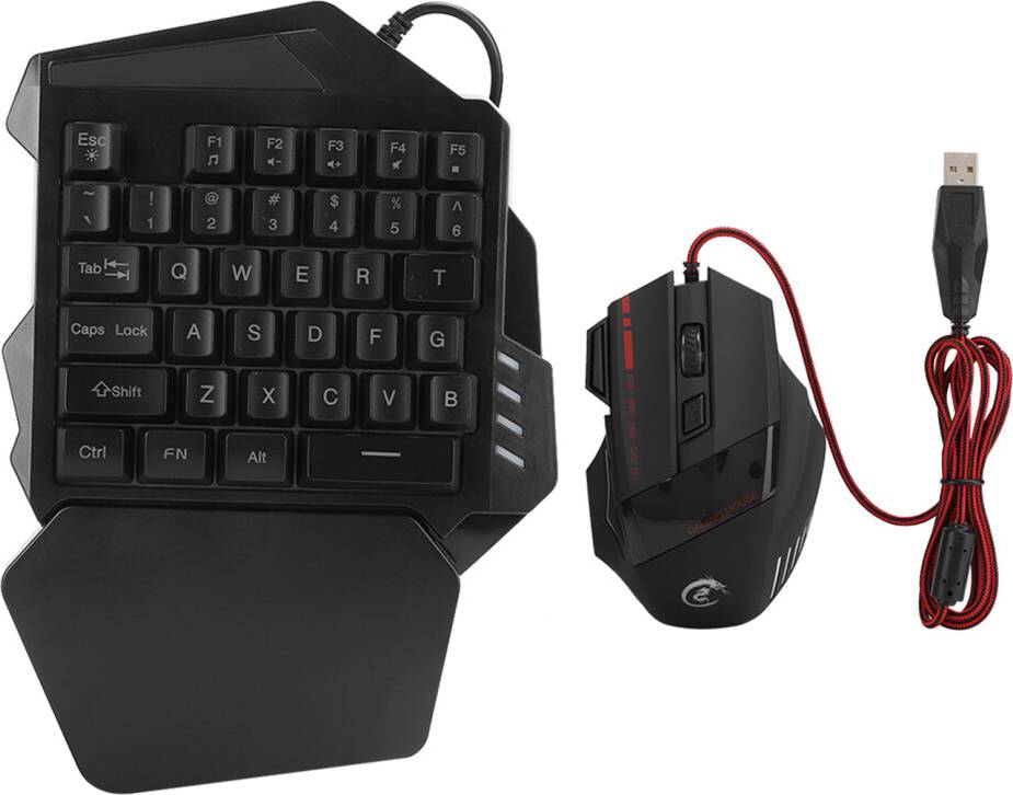 J50 One-Handed Gaming Mouse Keyboard Set