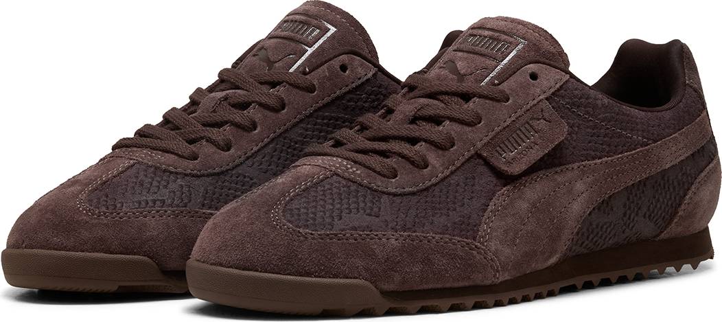 Puma Arizona Python Trainers - Chocolate Brown