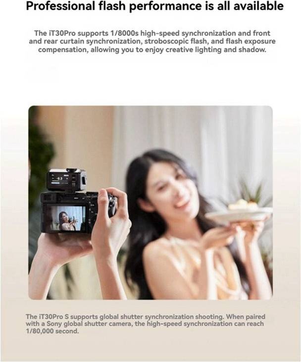 Spactz Godox IT30Pro C Camera Flash 2.8 Inch