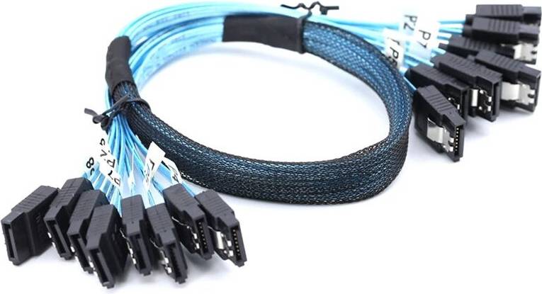 Exogio 8 Pcs SAS 7Pin 6Gbps Cable