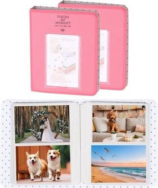 Uxcell 2 Pack Small Photo Album With Front Window