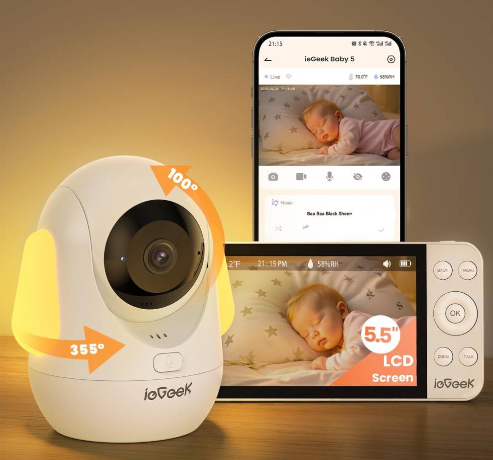 4MP WiFi Baby Monitor Night Vision