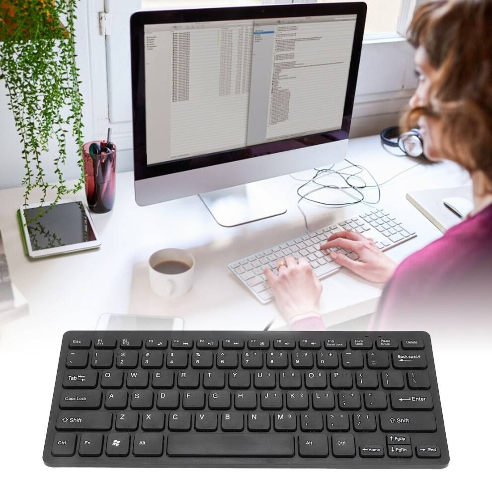 Compact 78-Key USB Wired Keyboard