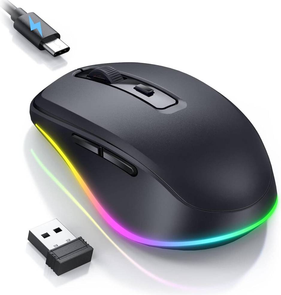 Mouse jiggler Wireless Jiggler Mouse LED Rechargeable